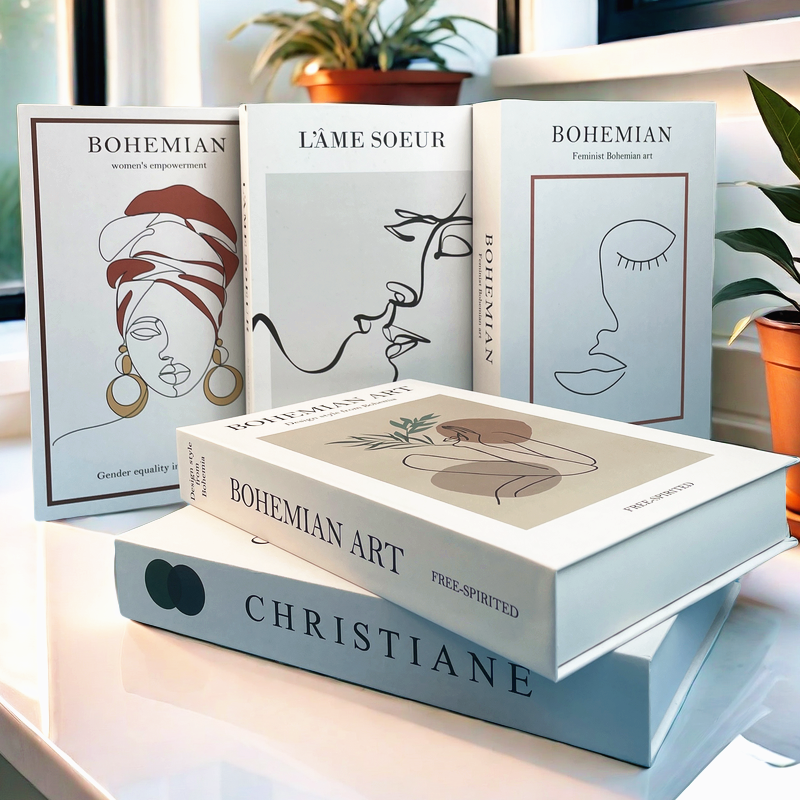 Interior Design Handbook - Boho Monet Decorative Books Luxury Fake
