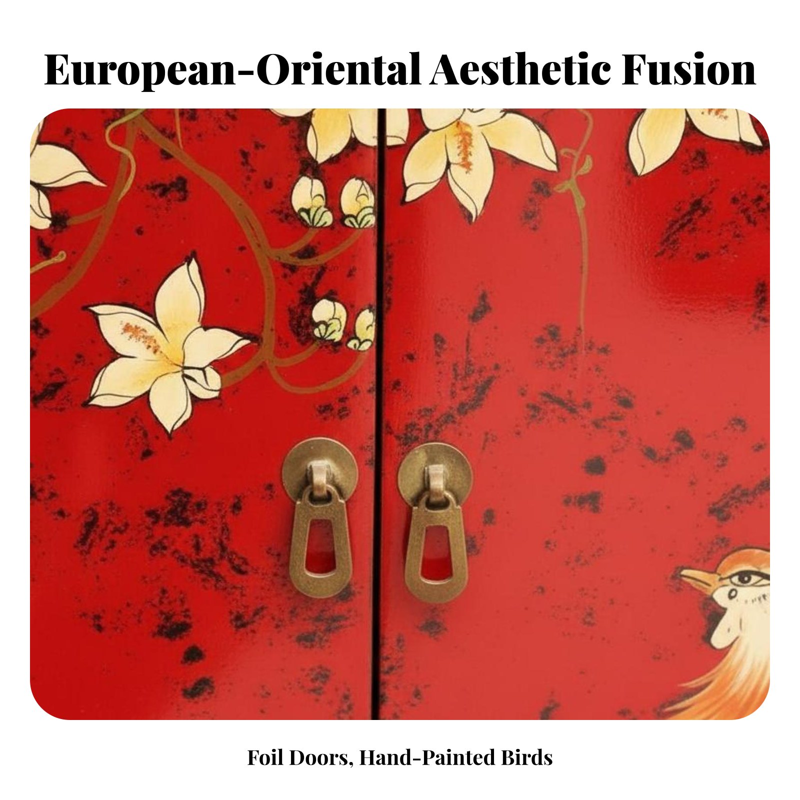 Hand-Painted 2-Door Cabinet Eu - огляд і ціна Interior Design Usa
