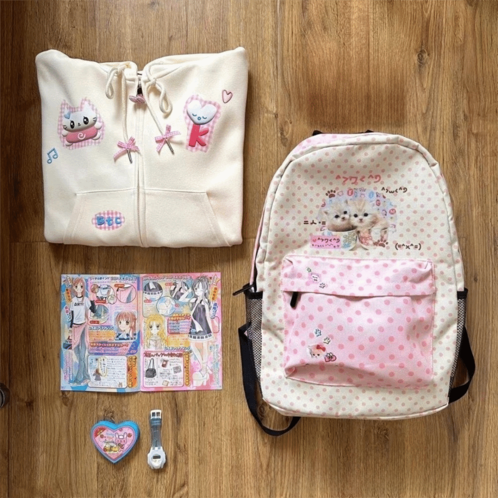 Kawaii Contrast Color Cat Dot  - огляд і ціна Interior Design Handbook