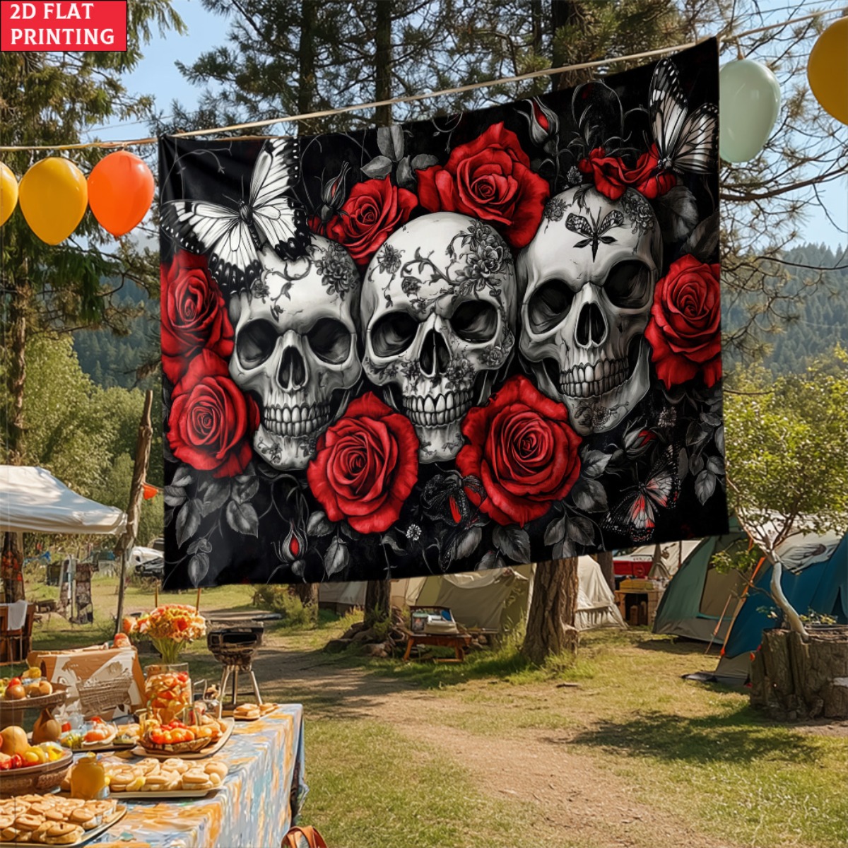 unframed Skull and Roses Gothi - огляд і ціна Interior Design Home Decor