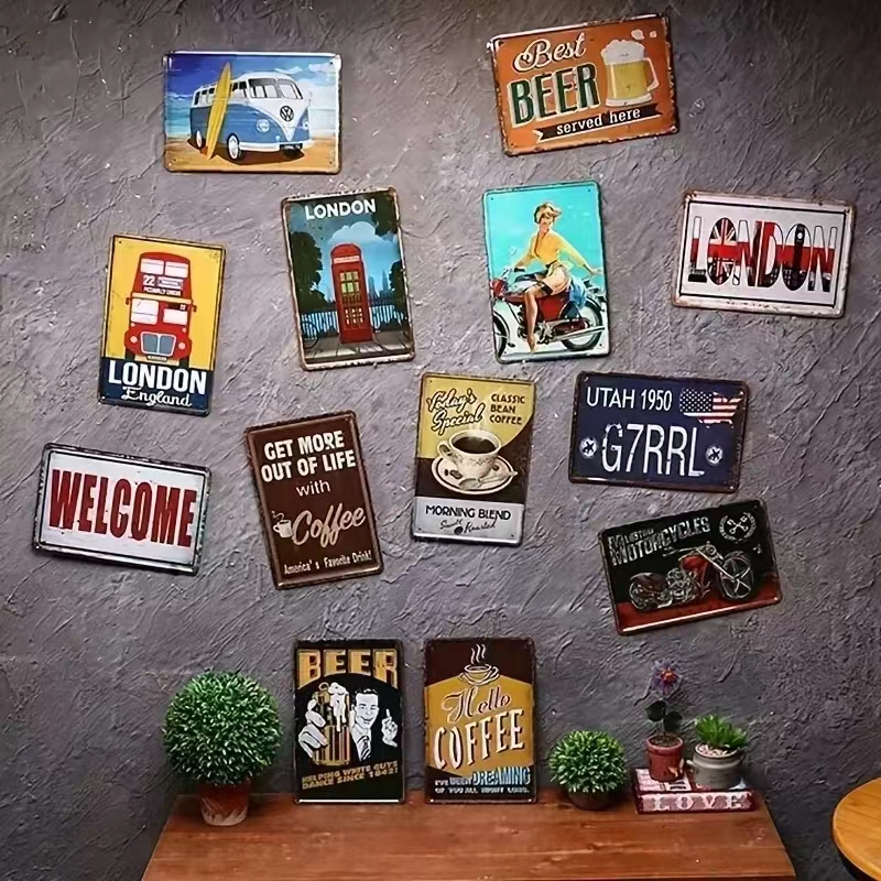 Vintage Bar Metal Signs Bathro - огляд і ціна Interior Design Home Decor
