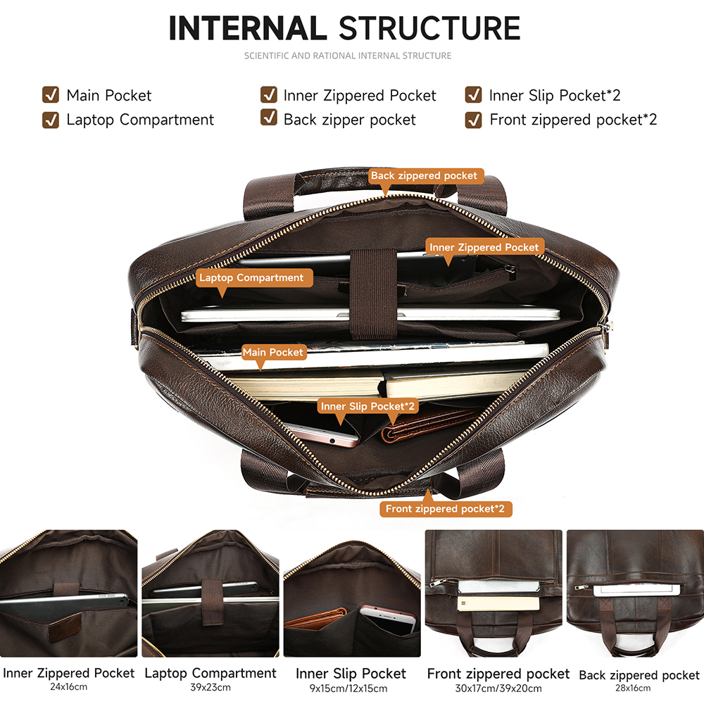 WESTAL 100% Leather Laptop Bag - огляд і ціна Interior Design Documentation