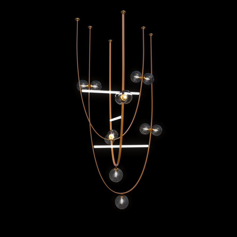 American LED Leather Chandelie - огляд і ціна Interior Design Hall