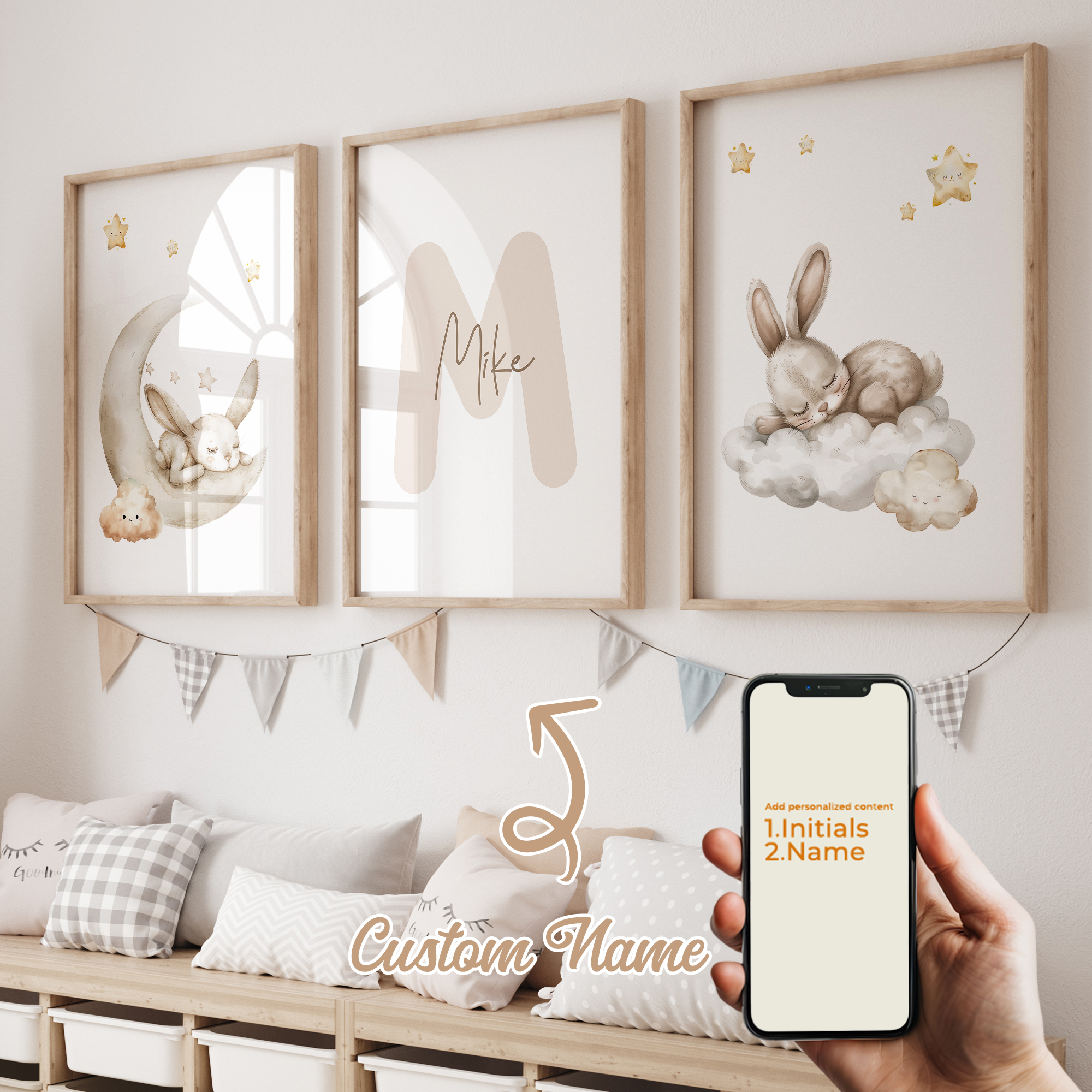 3pcs Personalized Custom Name  - огляд і ціна Interior Design Room