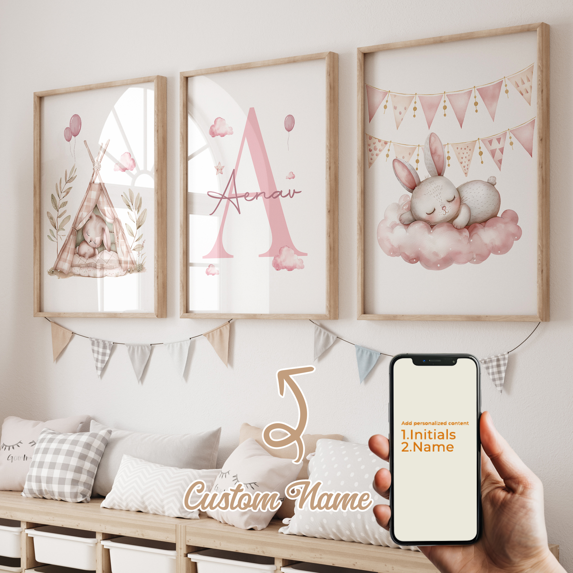 3pcs Personalized Custom Name  - огляд і ціна Interior Design Room