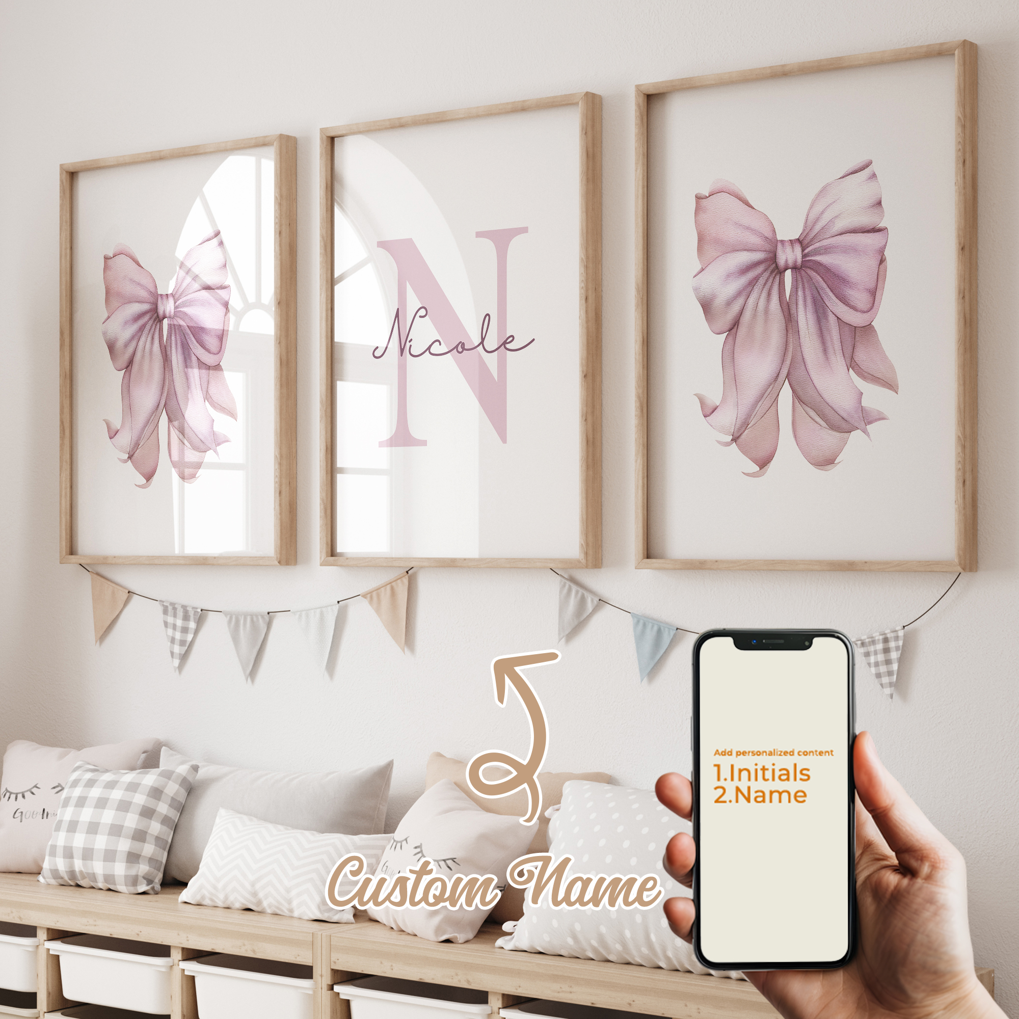 3pcs Personalized Custom Name  - огляд і ціна Interior Design Room