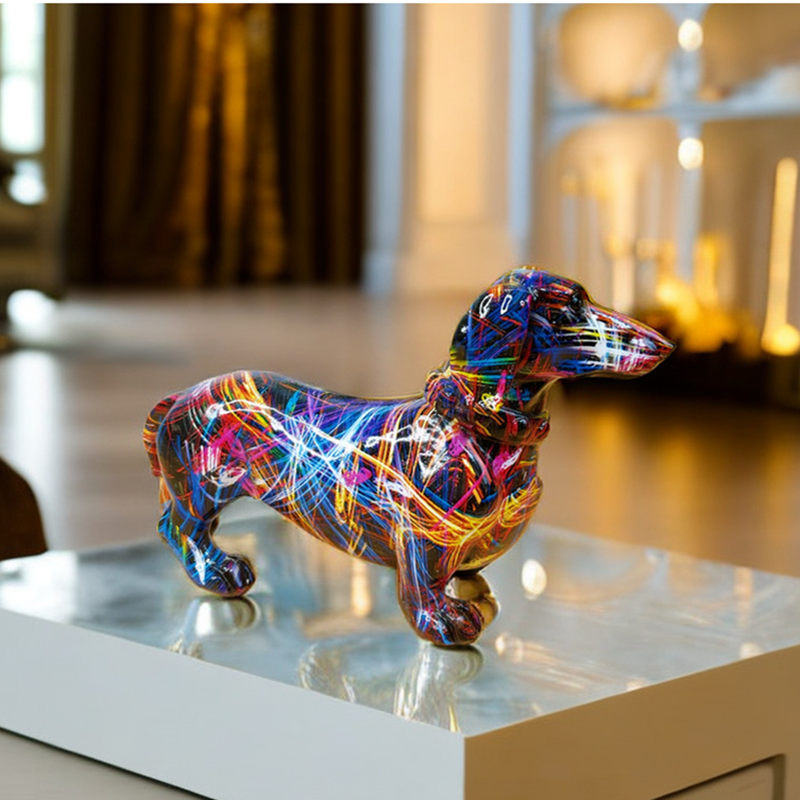 Graffiti Dachshund Figurine Co - огляд і ціна Interior Design Home Decor