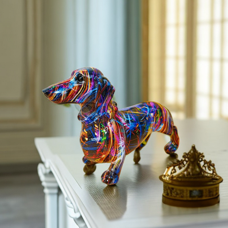 Graffiti Dachshund Figurine Co - огляд і ціна Interior Design Home Decor