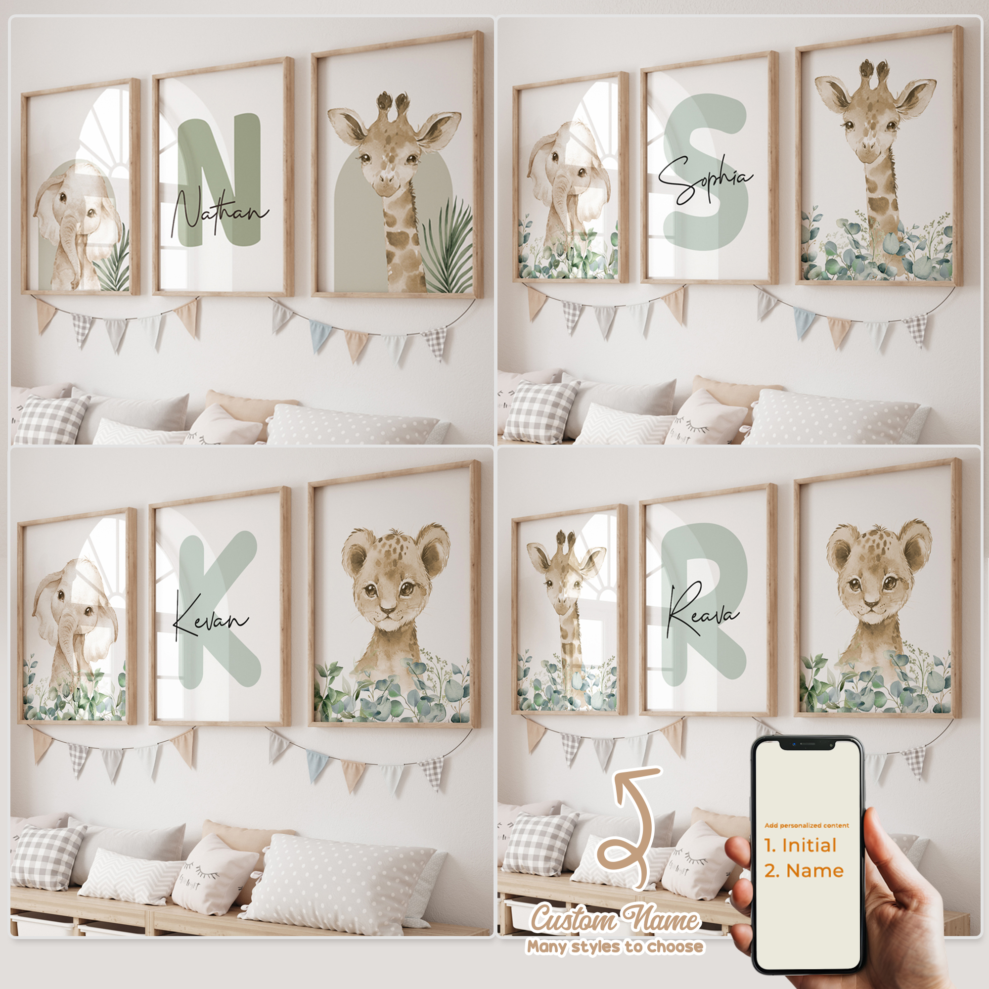 3pcs Personalized Custom Name  - огляд і ціна Interior Design Room