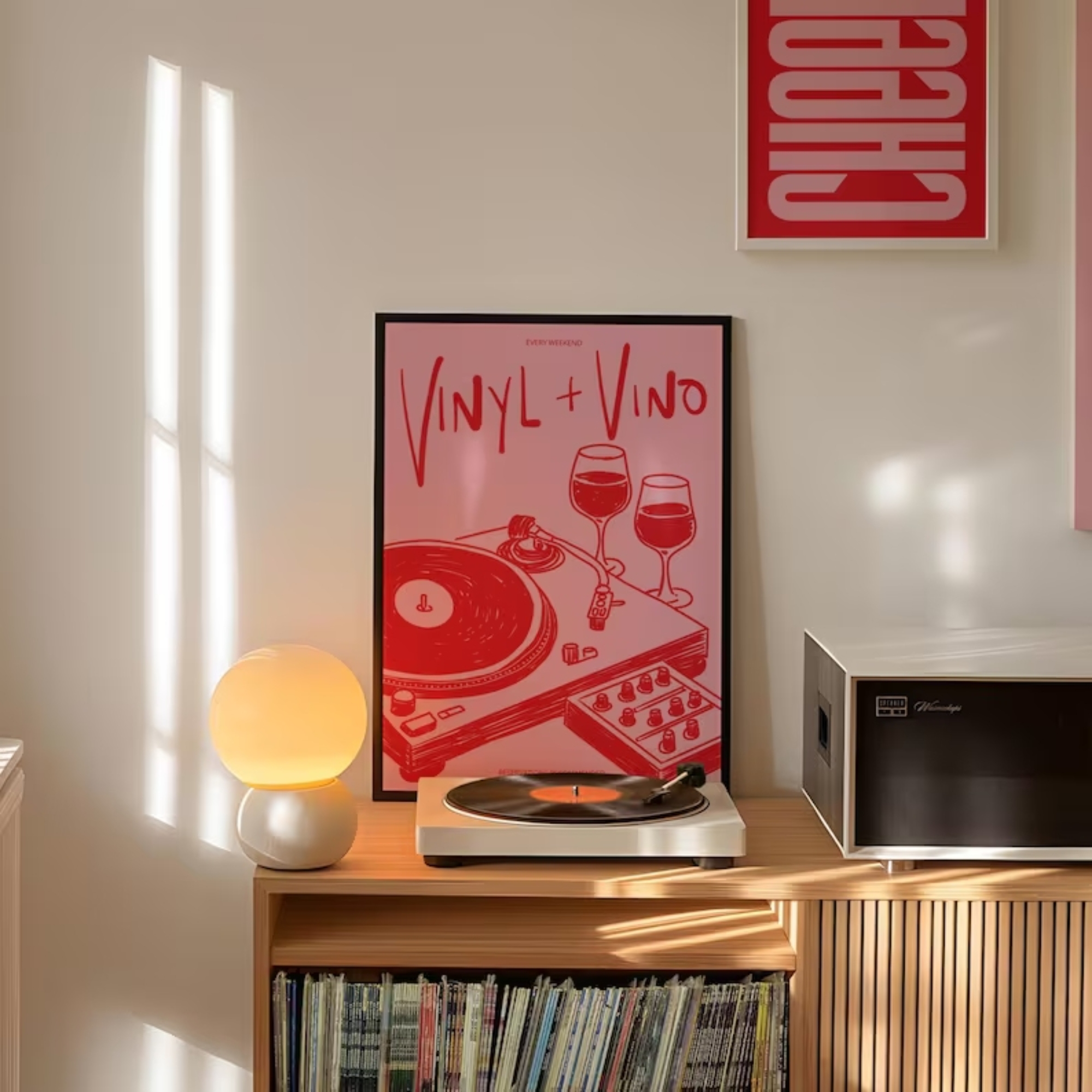 Vinyl & Vino Music Illustratio - огляд і ціна Interior Design Room