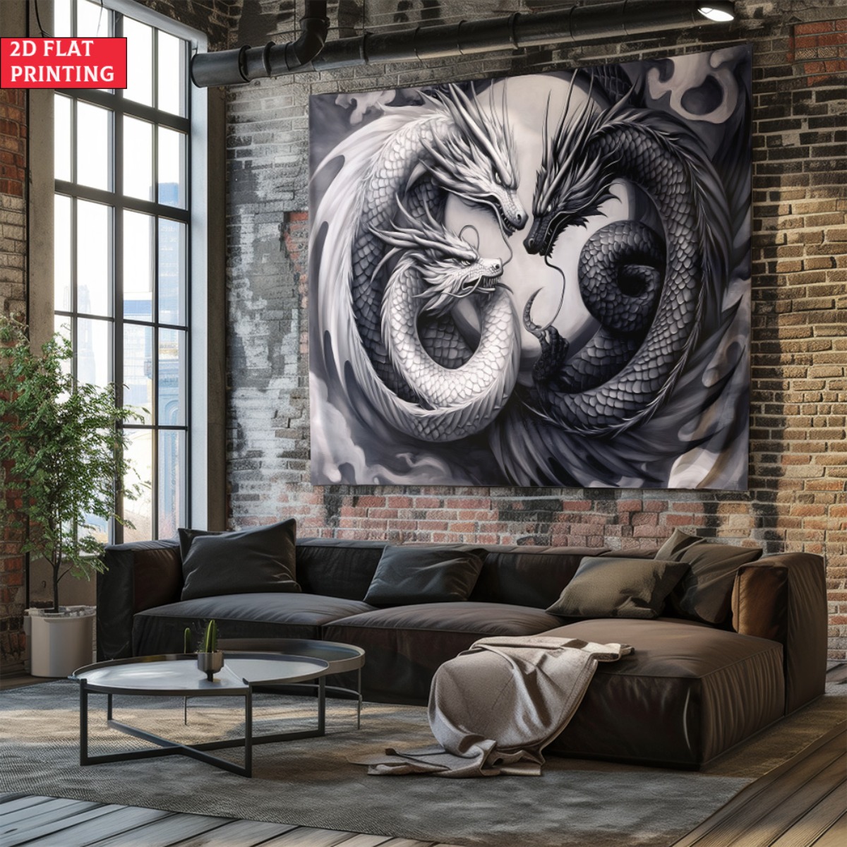 Black and White Yin Yang Drago - огляд і ціна Interior Design Home Decor