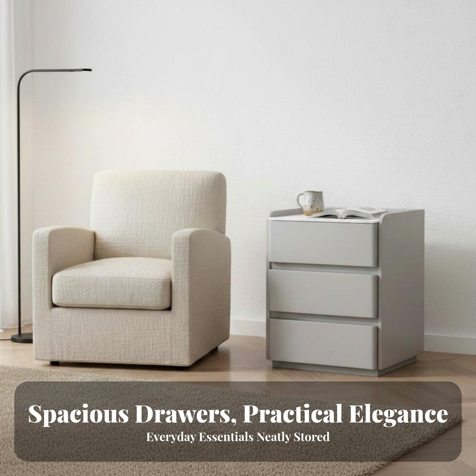 3-Drawer End Table Modern Desi - огляд і ціна Interior Design Guest Room