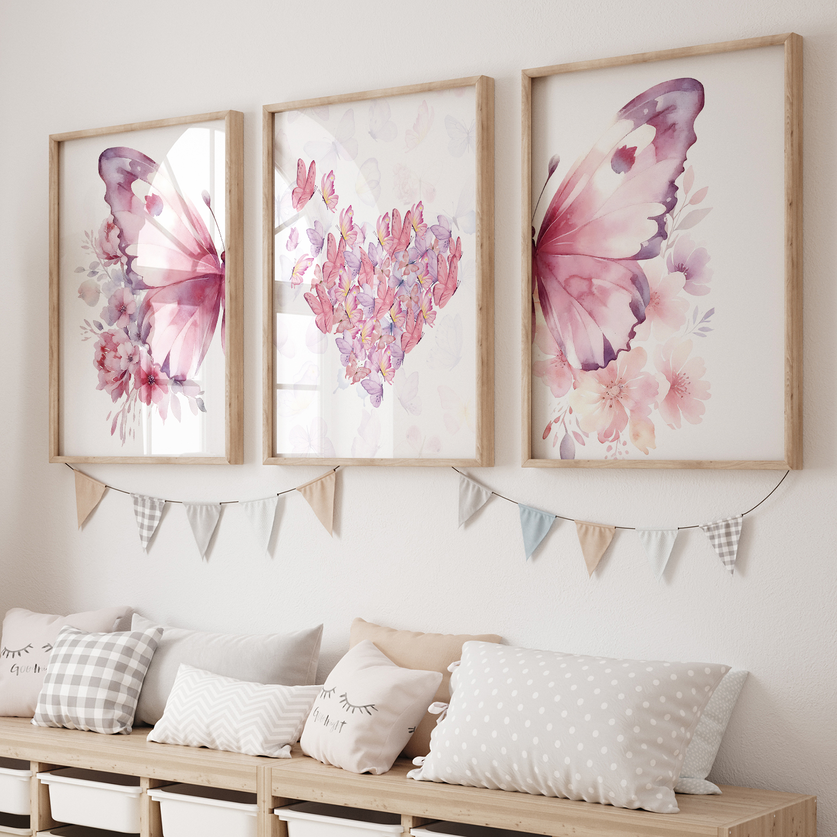 3pcs Cartoon Children Pink Lov - огляд і ціна Interior Design Room