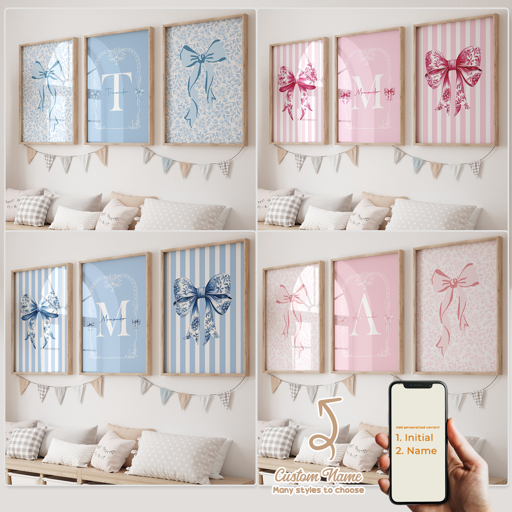 3pcs Personalized Custom Name  - огляд і ціна Interior Design Room