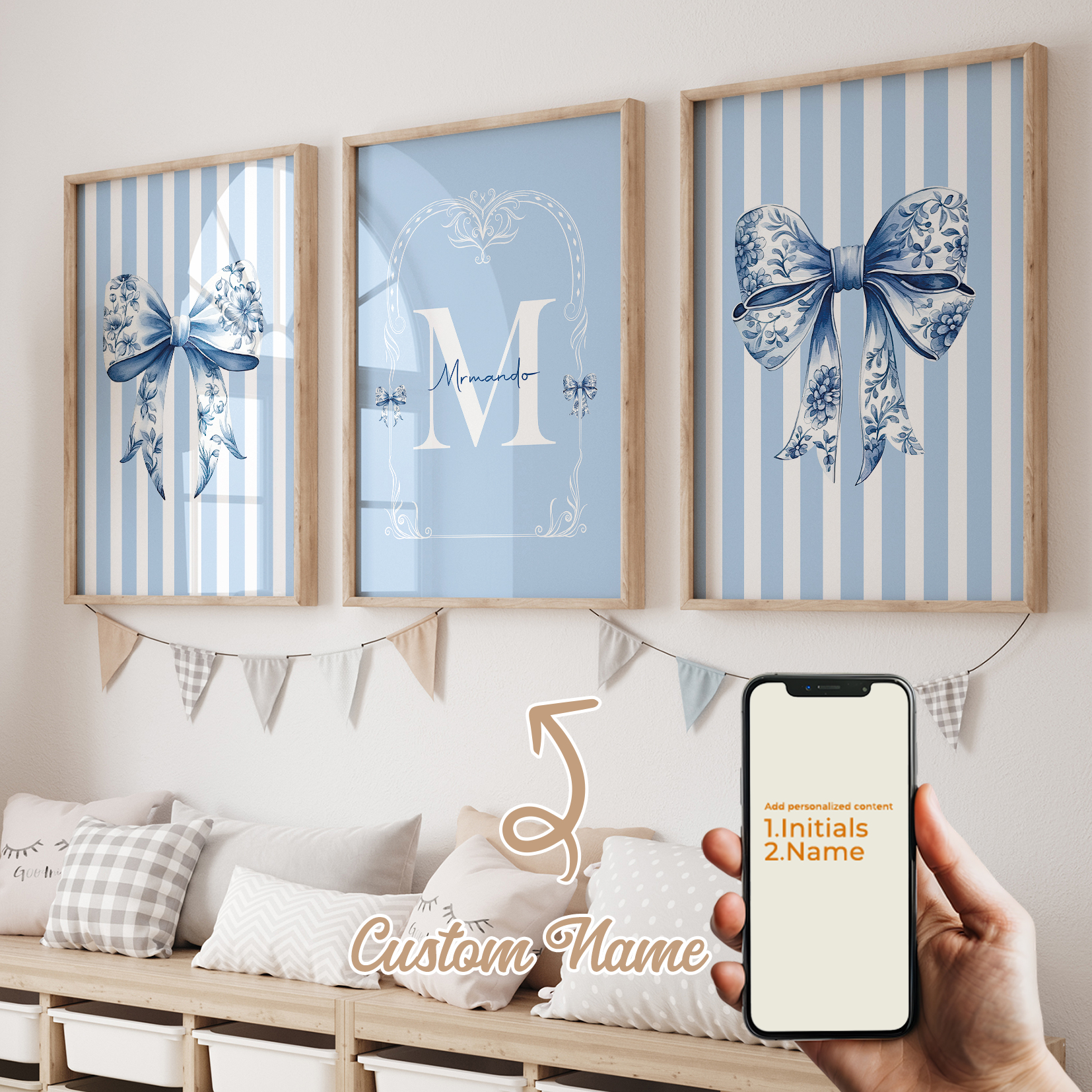3pcs Personalized Custom Name  - огляд і ціна Interior Design Room